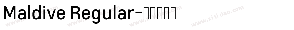 Maldive Regular字体转换